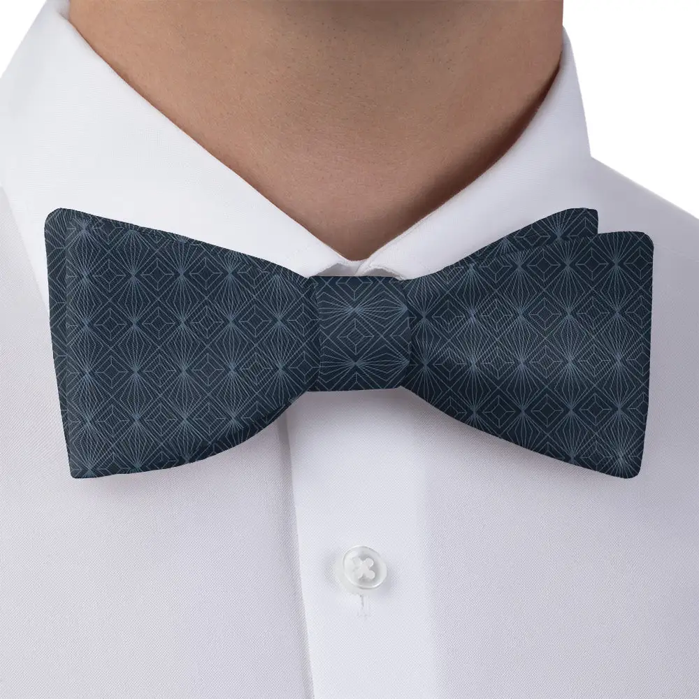 Deco Starburst Motif Bow Tie