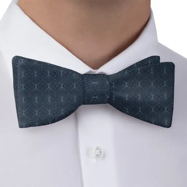 Deco Starburst Motif Bow Tie