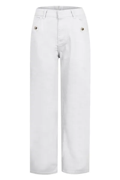 Relaxed High Waist Pocketed Denim Jeans
