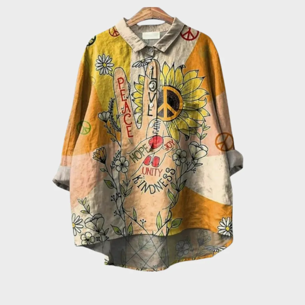 Printed Soft Tailored Blouse