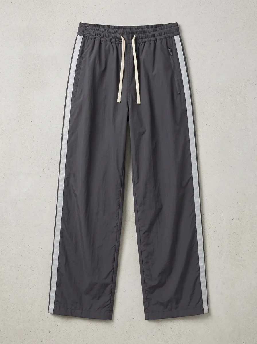 Women's Athletic Sporty Grey Side-Stripe Printed Pants