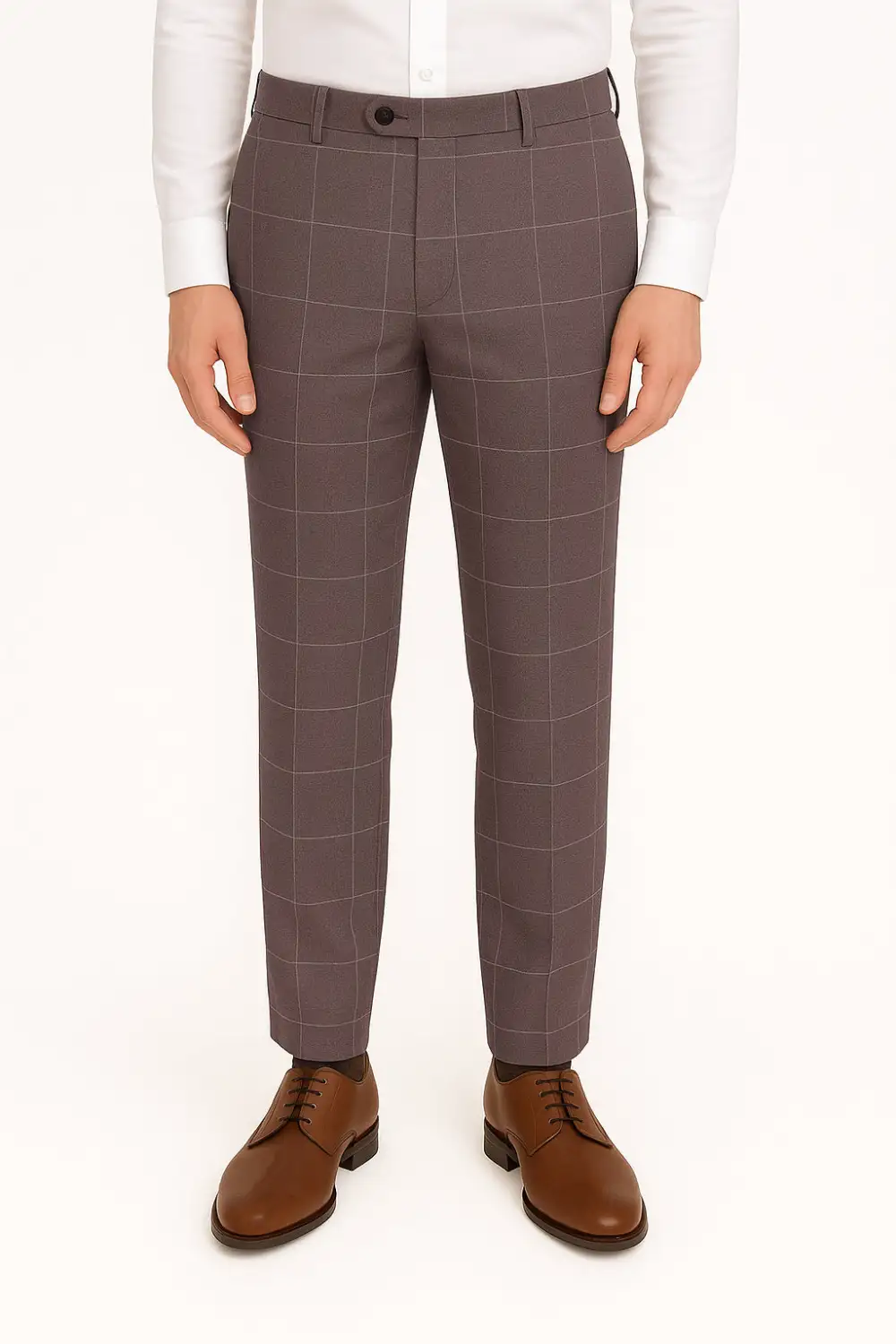 Timeless Flat Front Regular Rise Traditional Fit Trousers