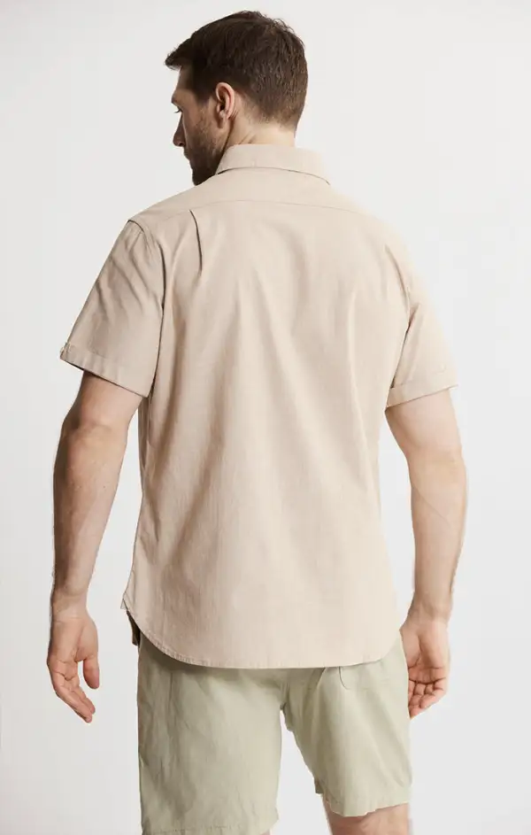 Short Sleeve Chambray Shirt