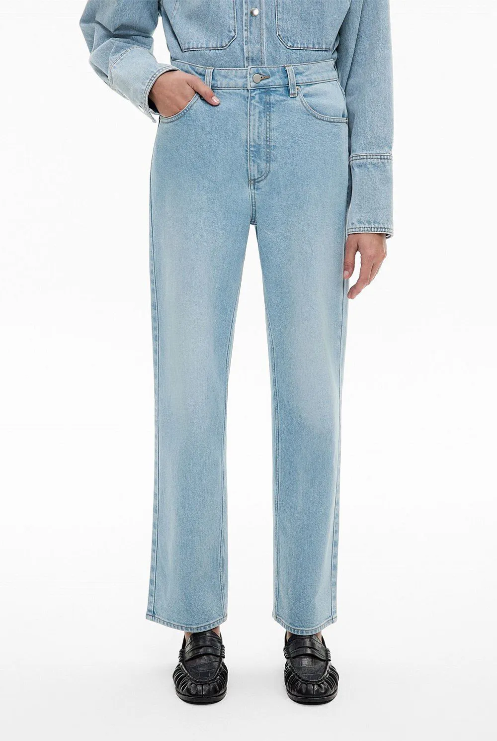 Retro Denim Long Pants