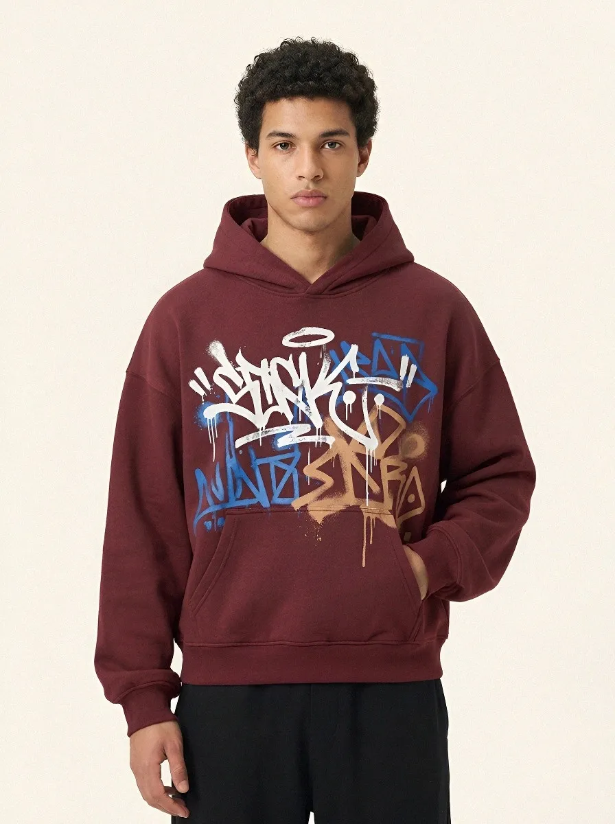 Unisex Urban Mark Graffiti Hoodie