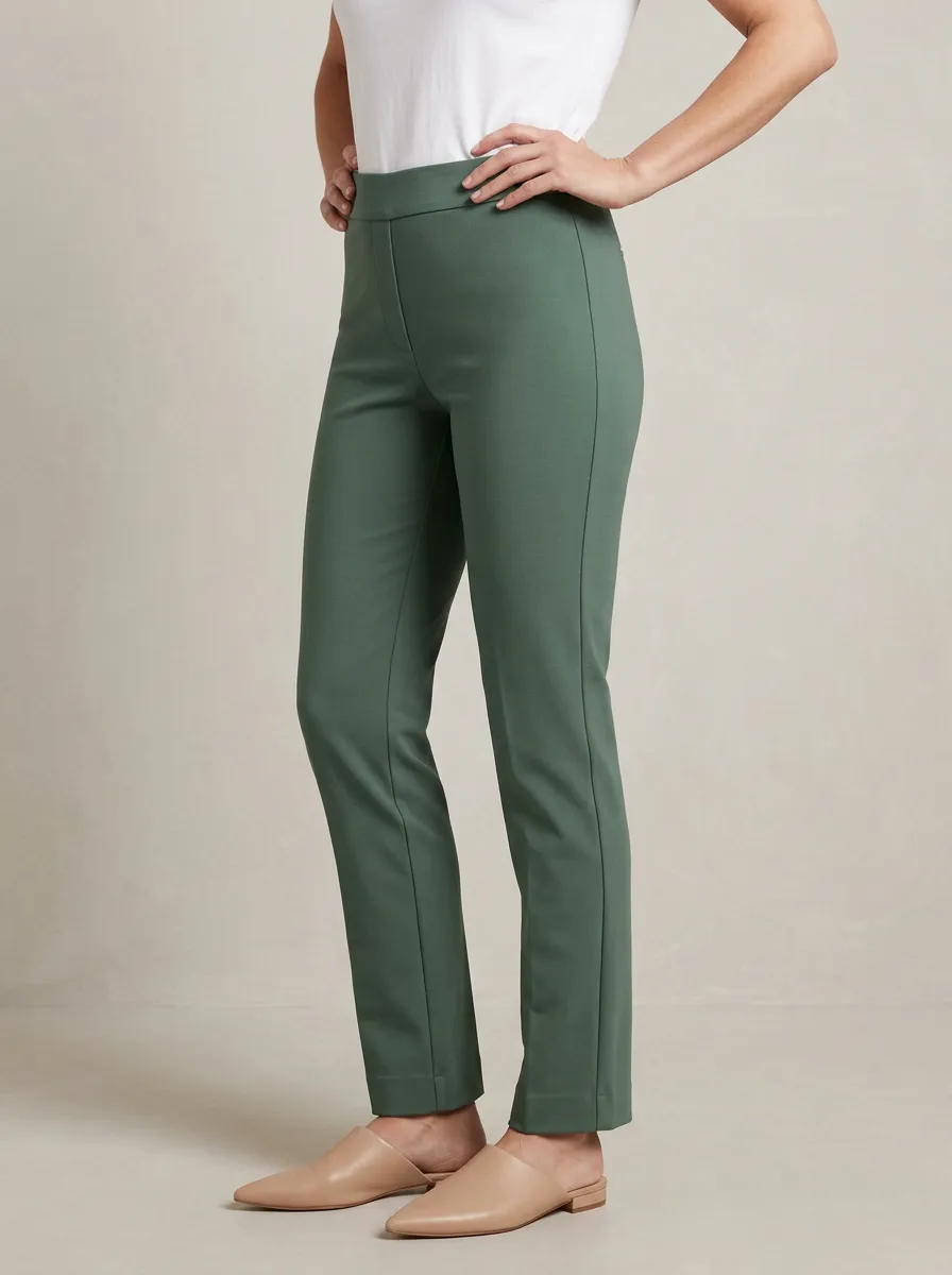 Clean-Look Women's Stretch Mid-Rise Pants