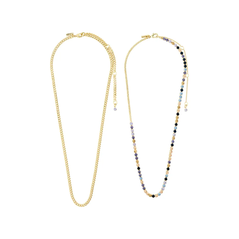 Subtle Crystal Chain Necklace