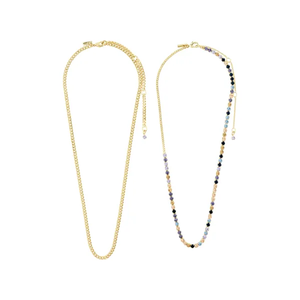 Subtle Crystal Chain Necklace
