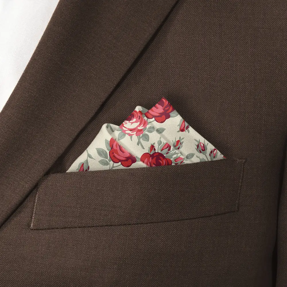 Clean Sharp Floral Pocket Square