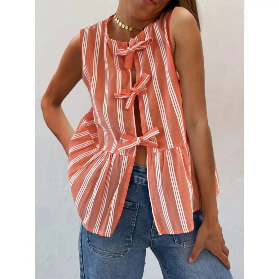 Tied Round Neck Tank