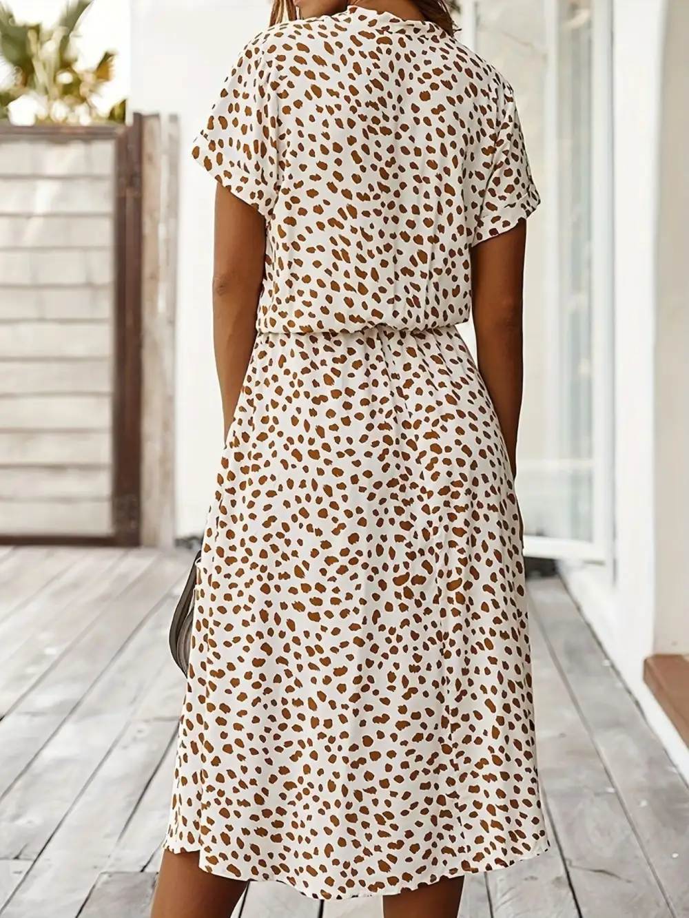 Everyday Printed Short Sleeve Midi Dress