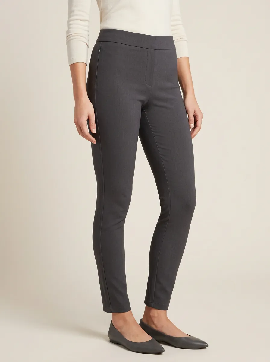 High-Stretch Daily-Wear Mid-Rise Stretch Pants
