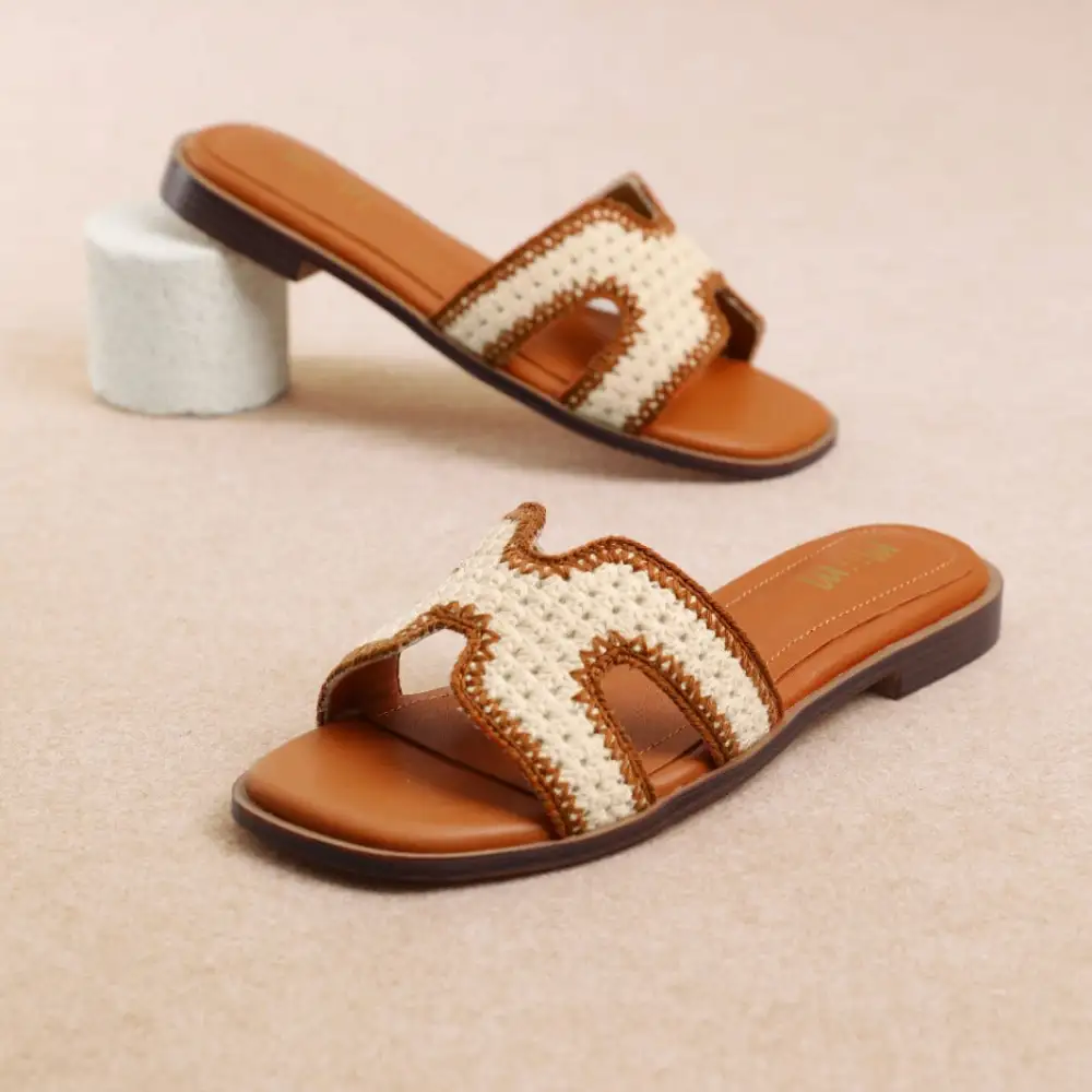 Maya Woven H-Band Slide Sandals