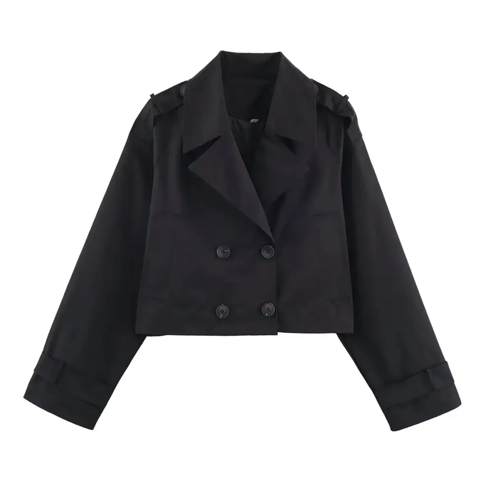 Structured Cropped Trench Coat