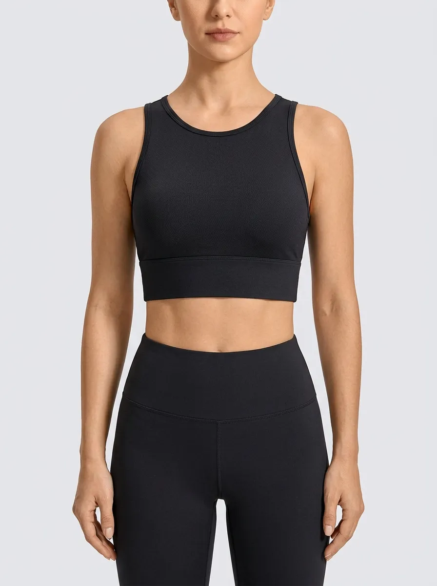 Women's High-Neck Wide-Band Sports Bra