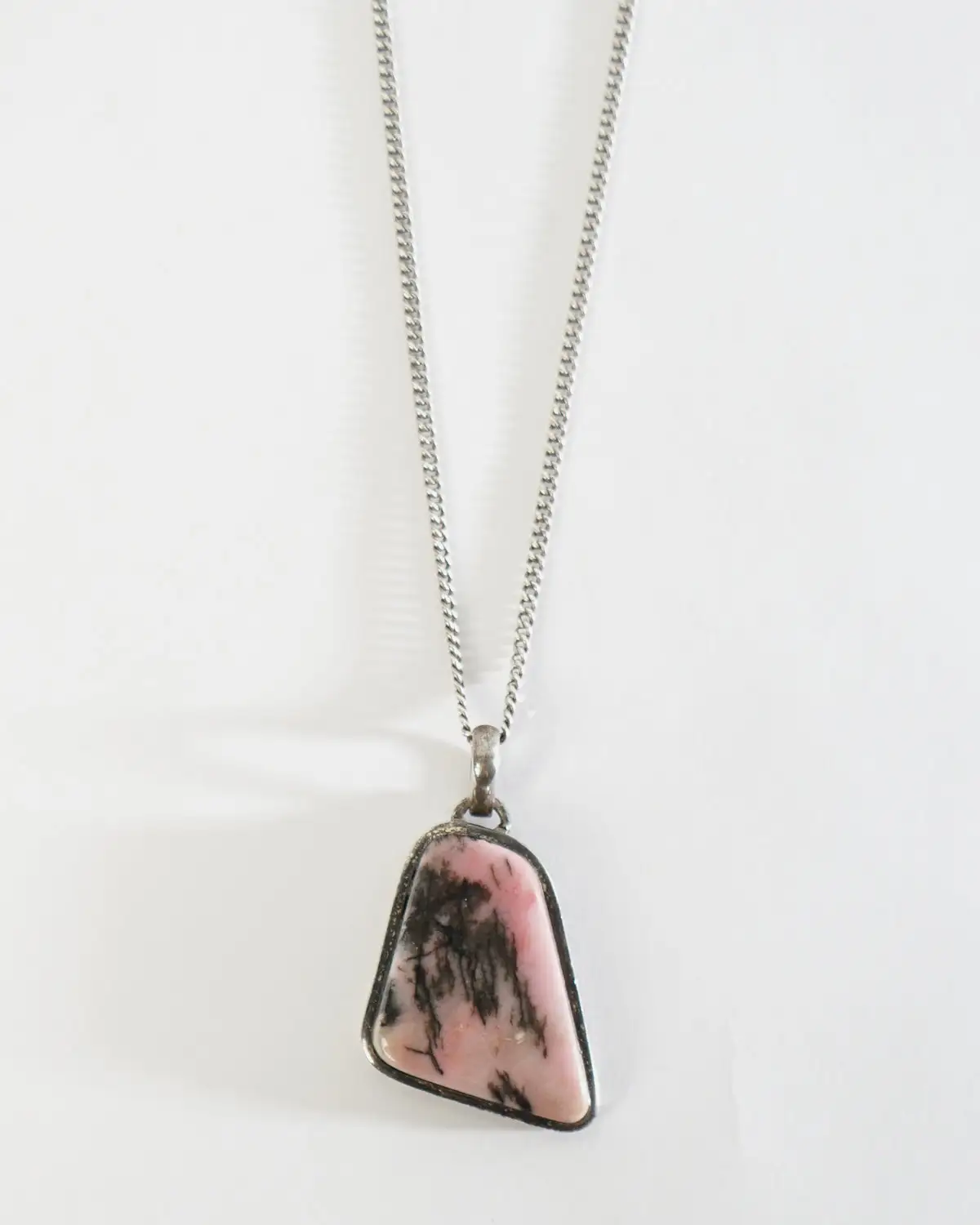 Necklaces with Rhodonite Charm Pendant
