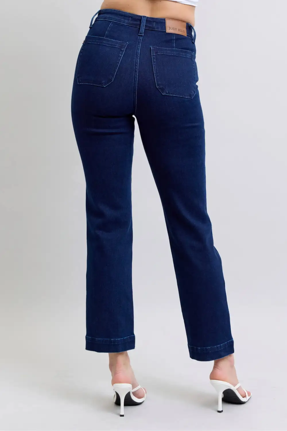 Relaxed Straight Leg Denim Jeans
