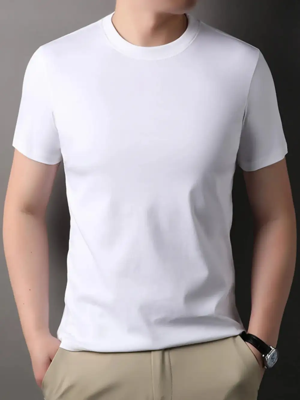 Cotton Short-Sleeve Crew-Neck T-Shirt