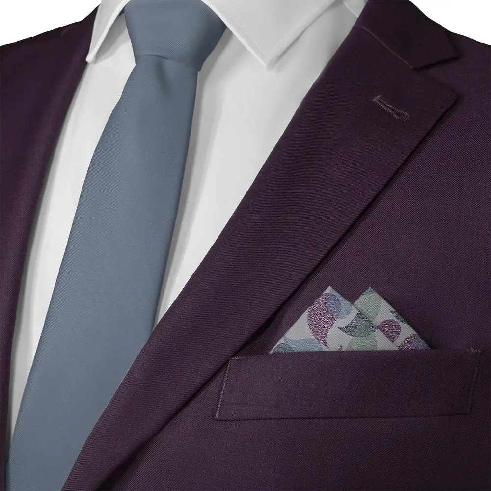 Distinctive Understated Paisley Pocket Square
