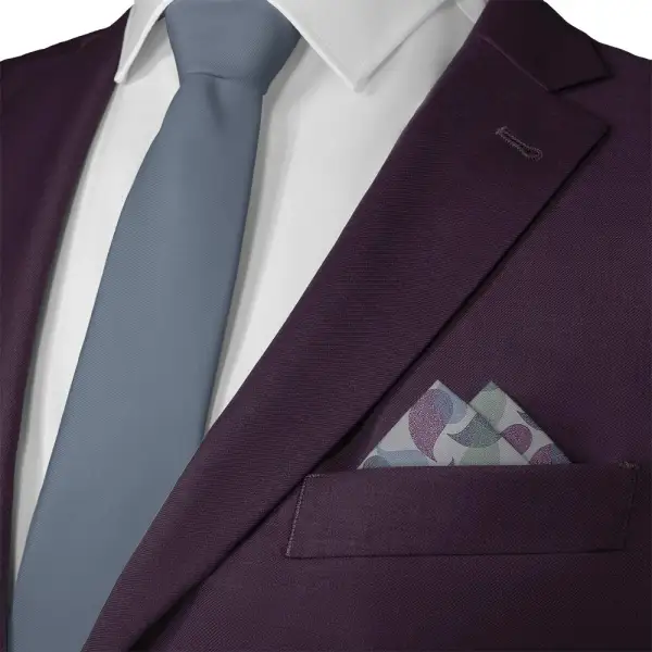 Distinctive Understated Paisley Pocket Square