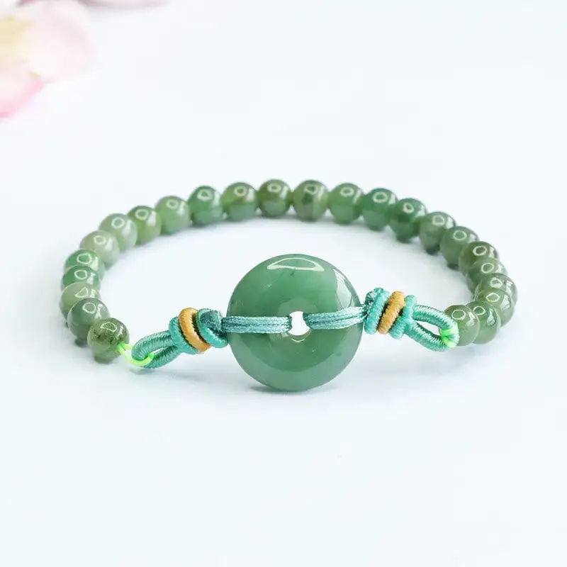 Jade Beads Buckle Bracelet