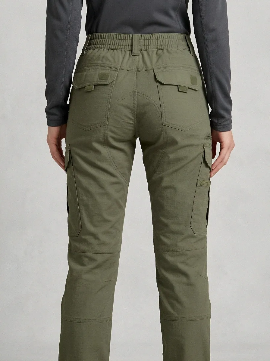 Men's Tactical Outdoor Olive Green Multi-Pocket Cargo Pants