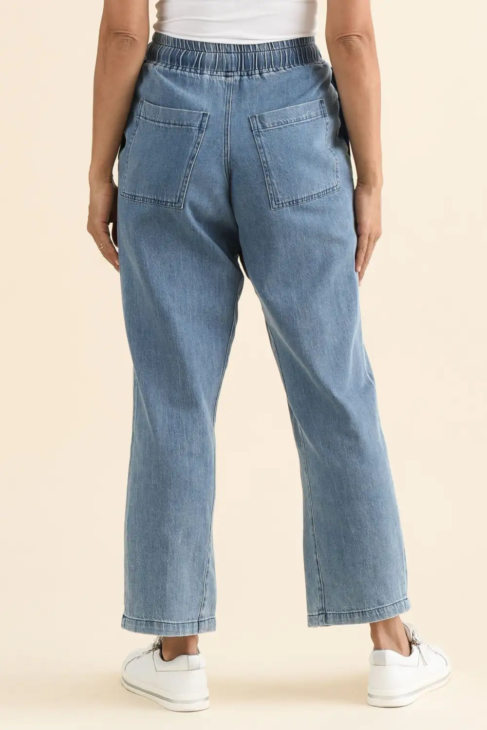 Mid Rise Elastic Waist Drawstring Jogger Pants