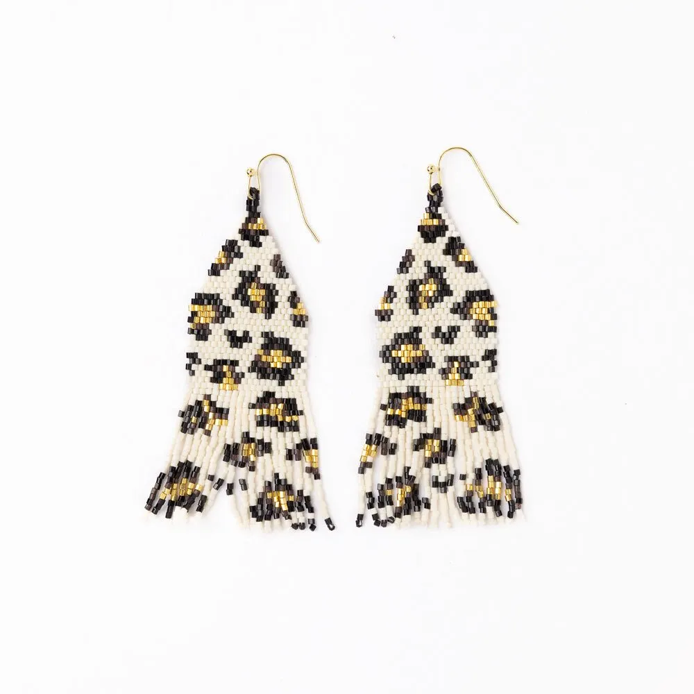 Curved Beaded Fashion Earrings