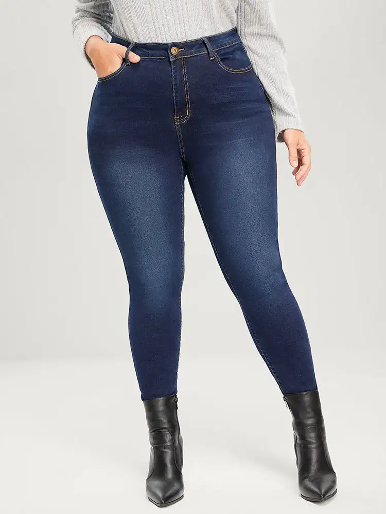 Skinny Extremely Stretchy High Rise Dark Wash Jeans
