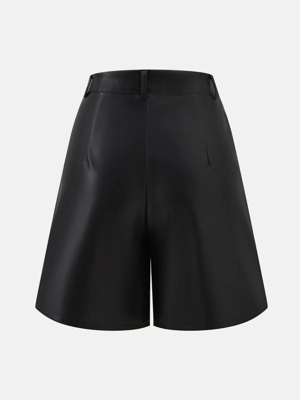 Pu Leather High Rise Shorts