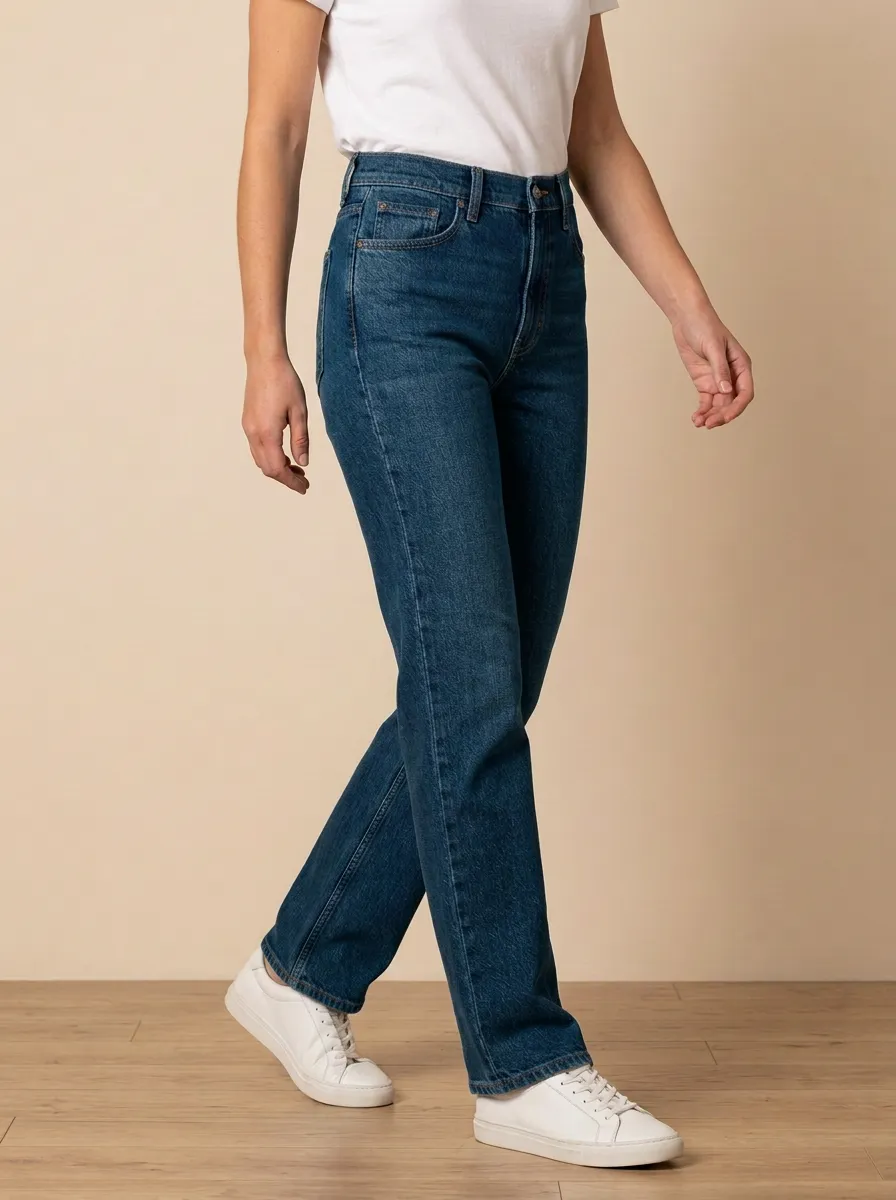 Everyday Straight-Leg Casual Denim Jeans