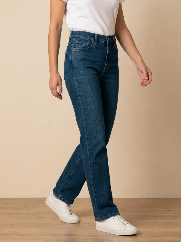 Everyday Straight-Leg Casual Denim Jeans