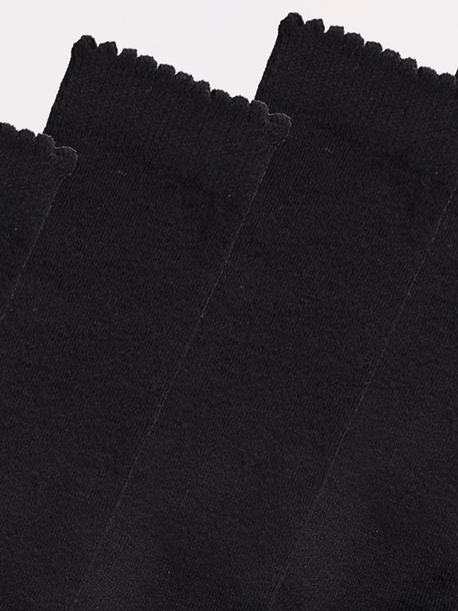 Black Cotton Rich Knee High Socks 5 Pack detail 1