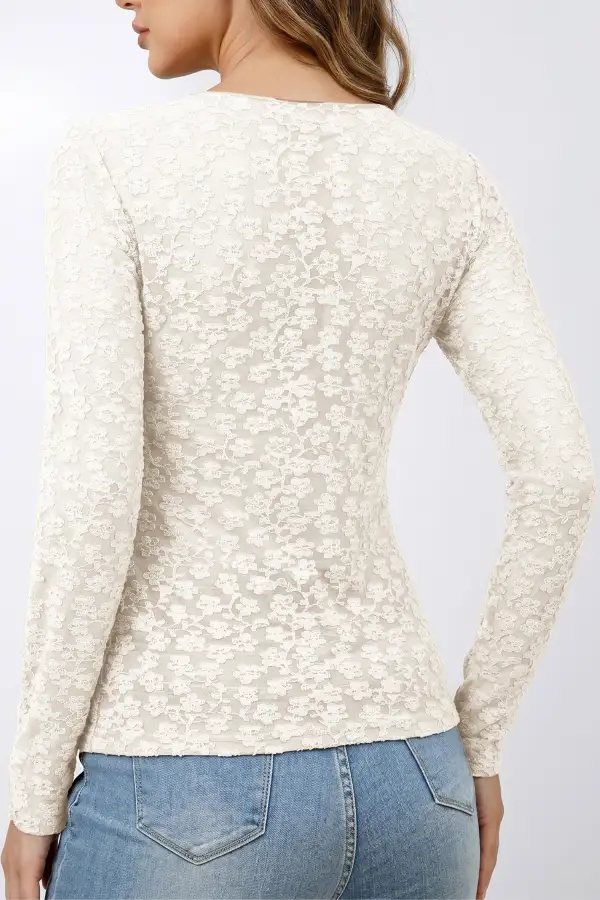 Women's Floral Print Solid Textured Top