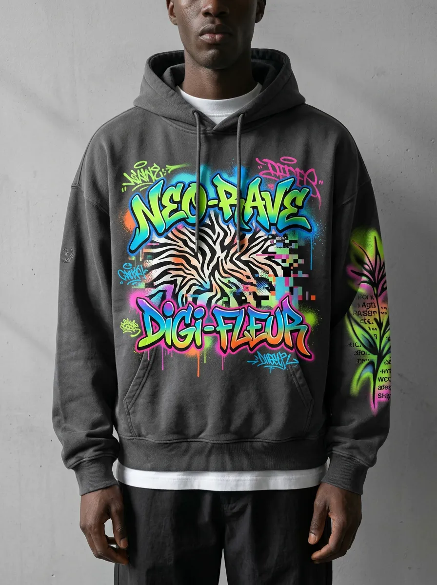 Unisex Graphic Streetwear Graffiti Hoodie