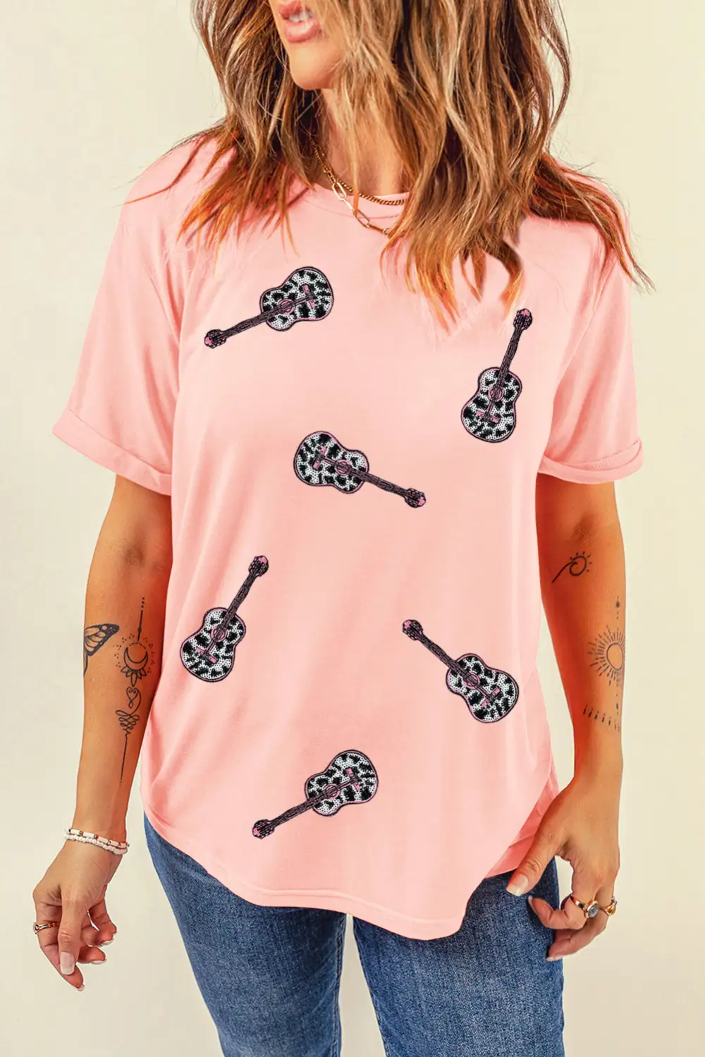 Airy Artful Crew Neck Tee
