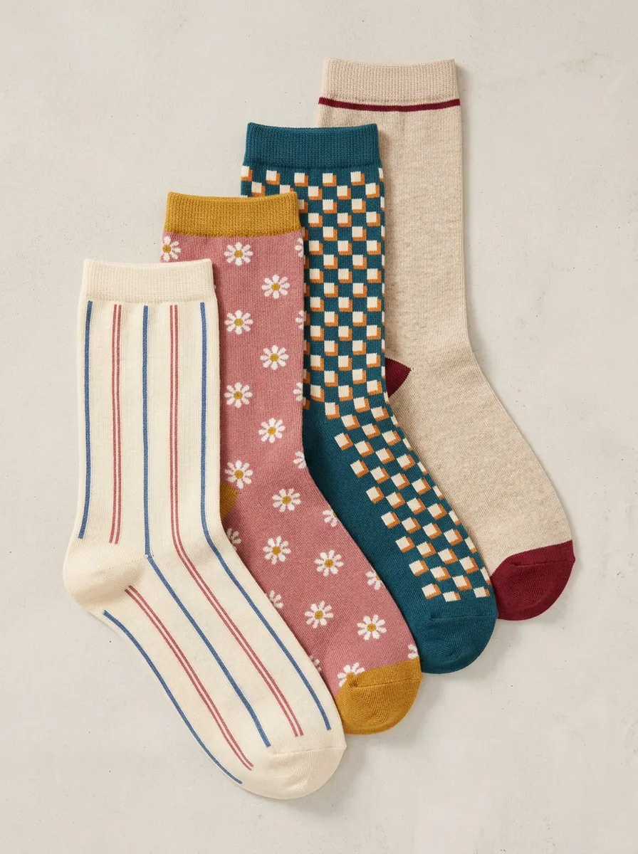 Women's Leisure Four Pair Socks