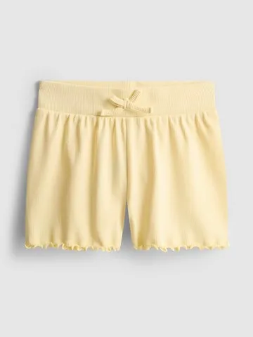 1.5-8yrs | Ribbed Lettuce Trim Shorts
