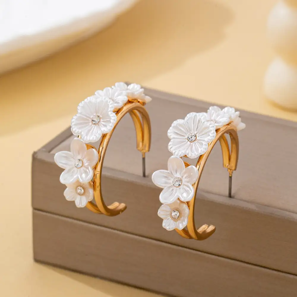 Mother Of Pearl Floral Hoop