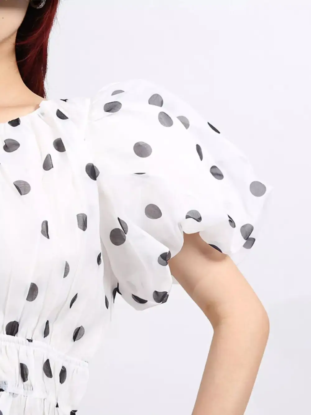 Button Front Puff Sleeve Coordinated Set