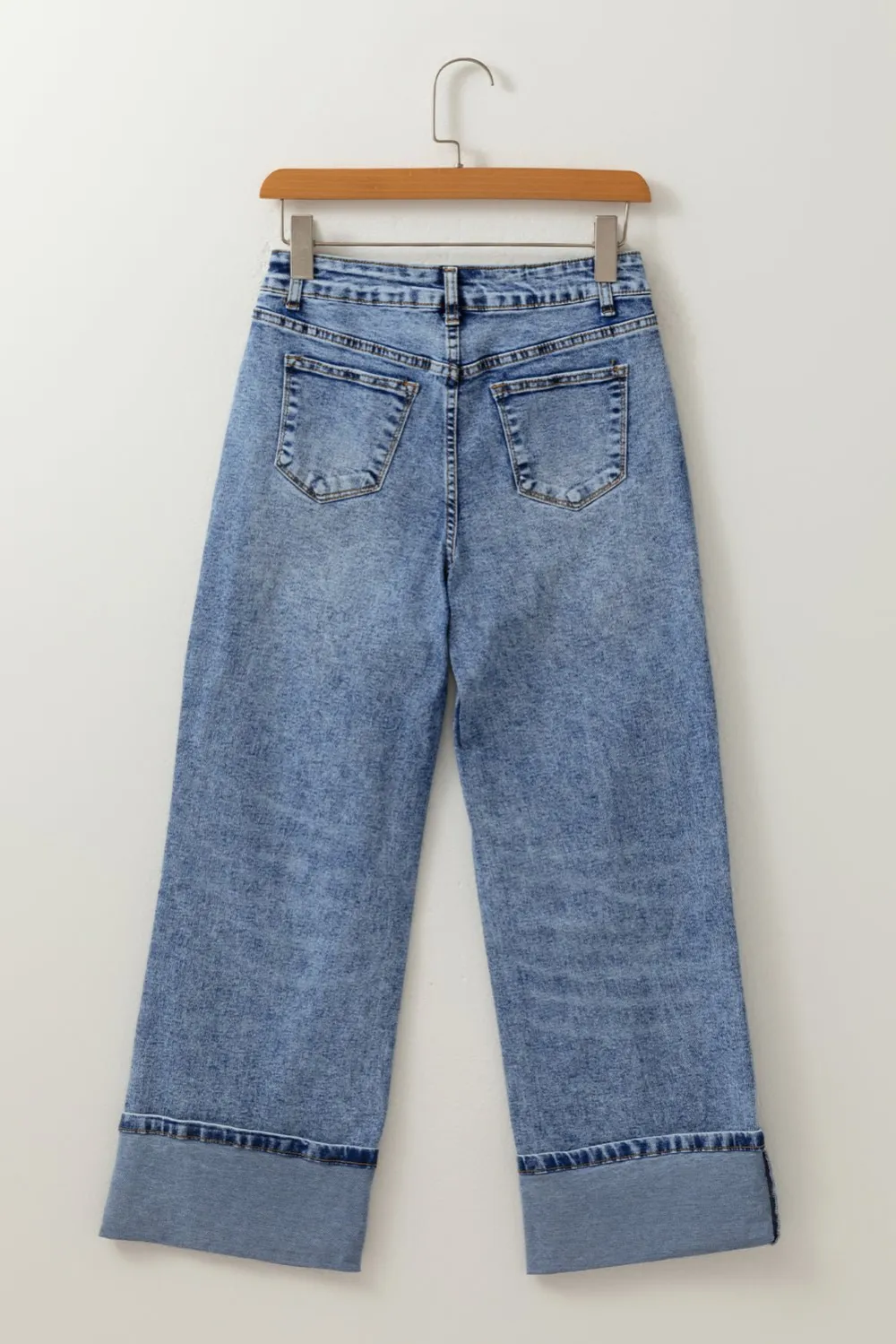 High Waist Pocketed Casual Jeans
