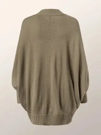 Relaxed Ribbed Poncho