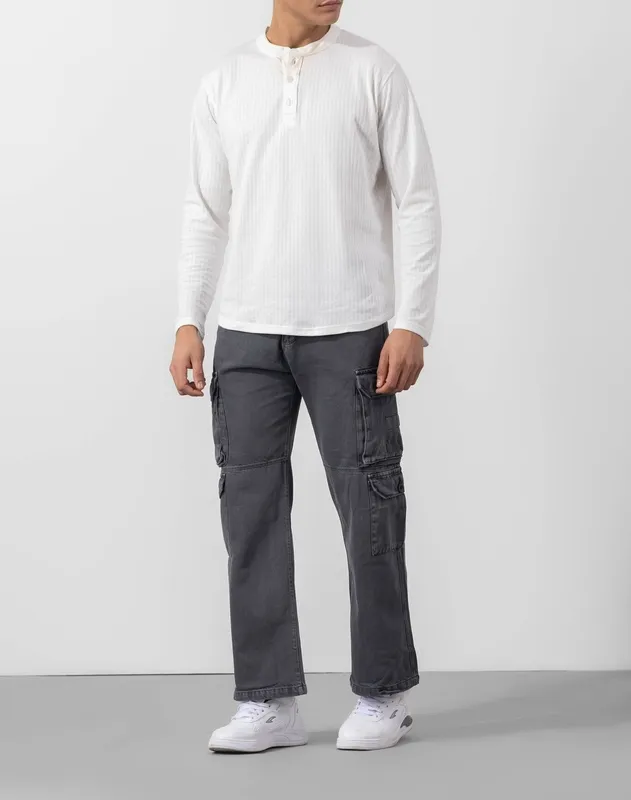 Steel Grey Multi Pocket Cargo Pants