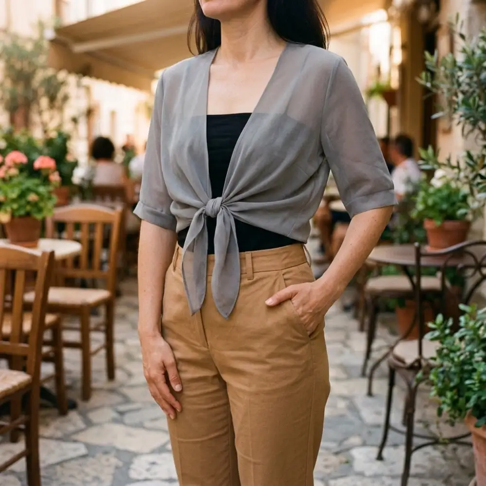 Sheer Chiffon Cardigan