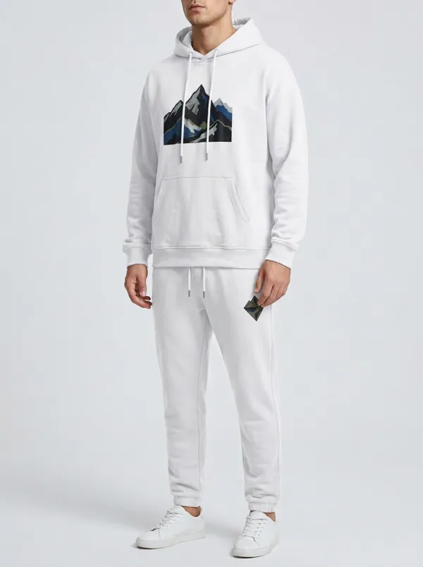 Men's Multi-Tone Mountain Graphic Hoodie Jogger Set