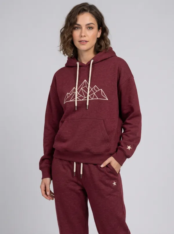Women's Mountain Geometric Hoodie & Jogger Set