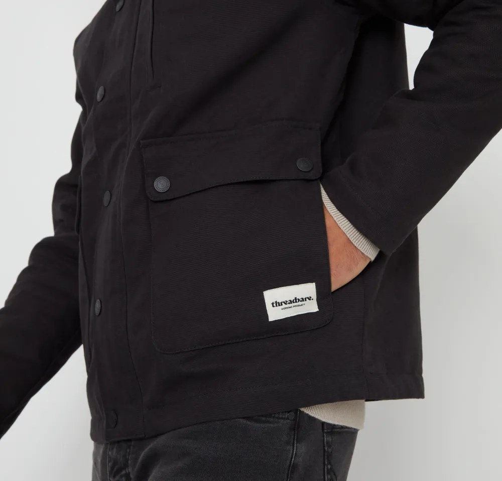 Black Collared Lightweight Jacket