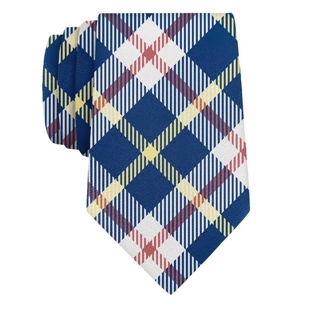 Refined Plaid Accent Necktie