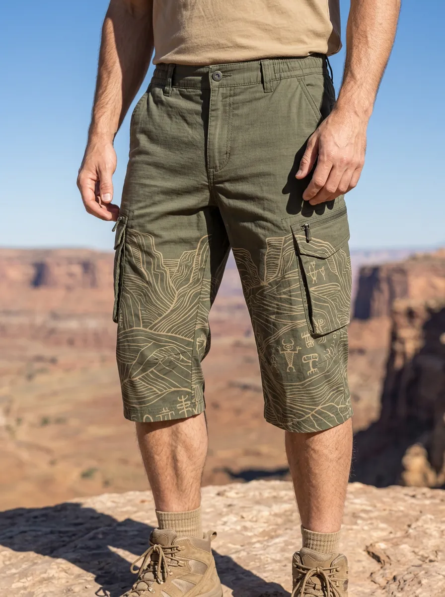 Men's Hiking Outdoor Tribal Canyon Cargo Shorts