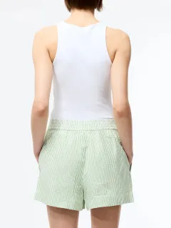 Casual Comfort High Waist Striped Shorts